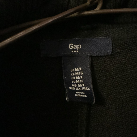 Gap size M/L black cardi with ribbed collar/edges - Picture 4 of 5